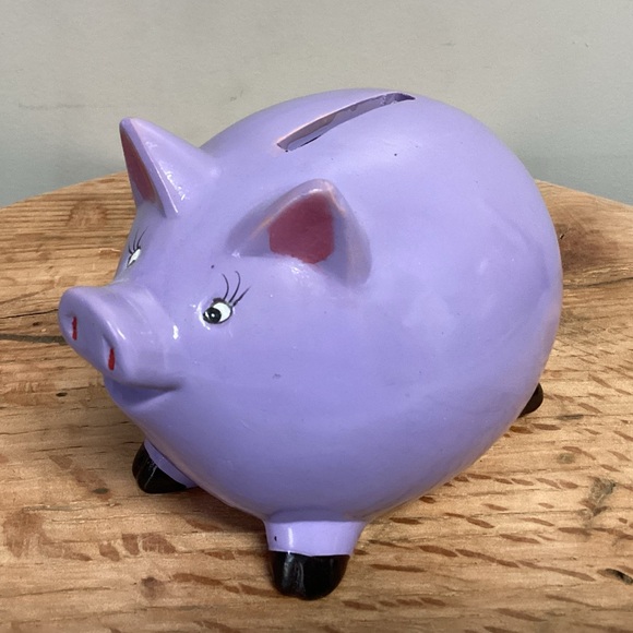 Other - 🟣 Purple Piggy Bank in Like New Condition - Cute & Colorful
